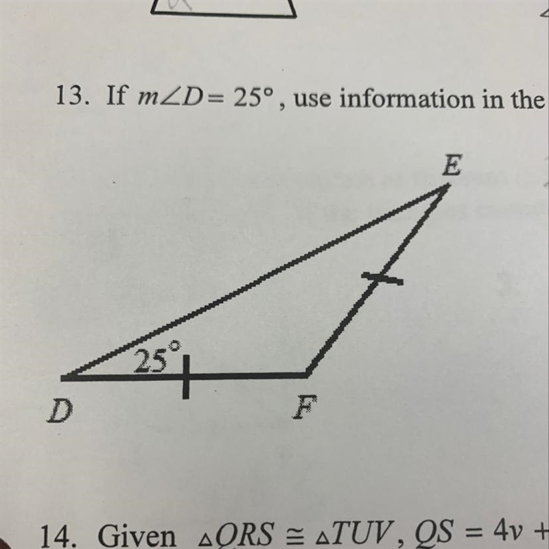 If D=25 use information in the figure below to determine angle F-example-1