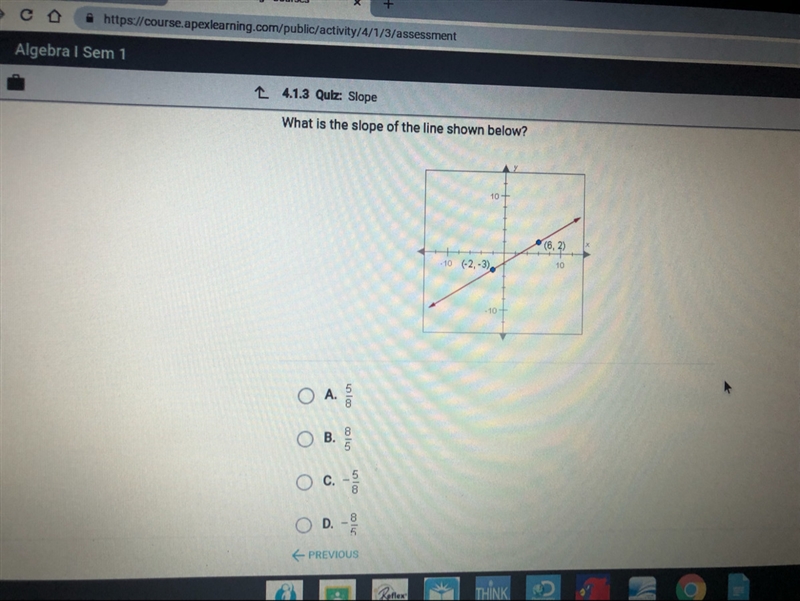 What is the slope of the line shown below?-example-1