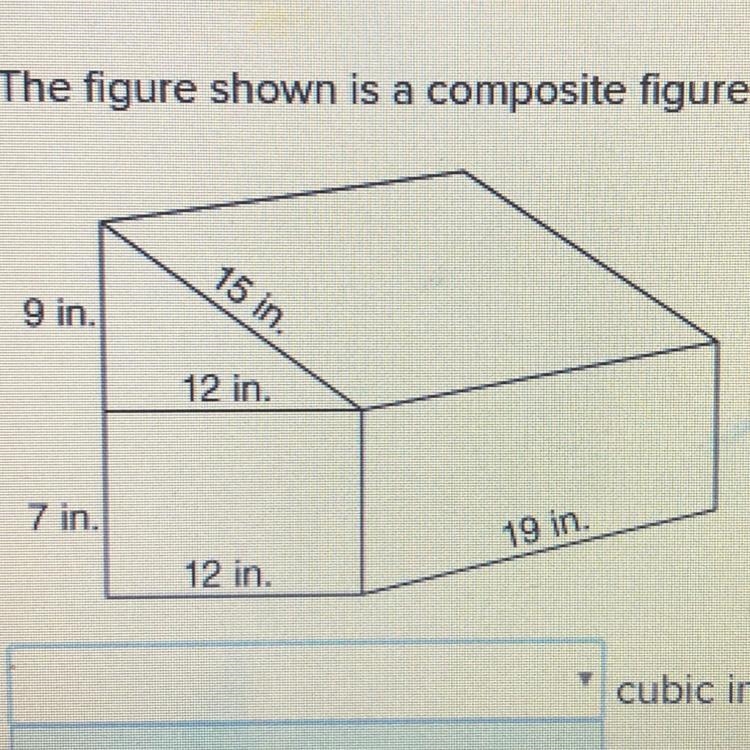 The figure shown is a composite figure. What is its volume? 2,622 2,109 3,648 1,387-example-1