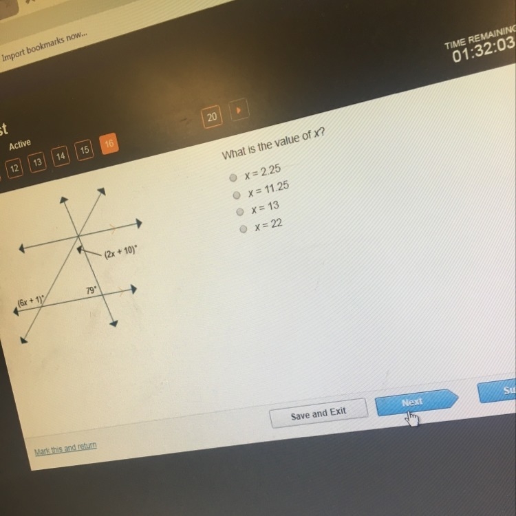 HELP NOW!!!What is the value of x?-example-1