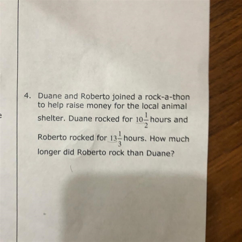 4. Duane and Roberto joined a rock-a-thon to help raise money for the local animal-example-1