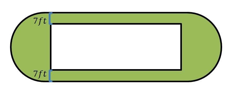 Find the area of the shaded region if the dimensions of the unshaded region are 18ft-example-1