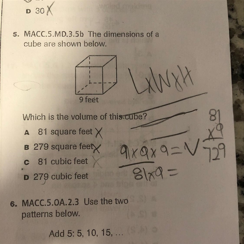 Which is the volume of this cube? Cuestion 5-example-1