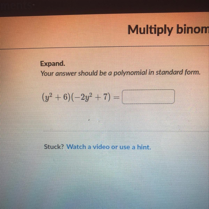 Please help asap! answer should be in polynomial in standard form-example-1