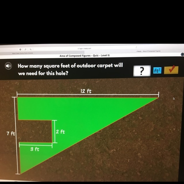 How many square feet of outdoor carpet will we need for this hole PLZ ANSwER I been-example-1