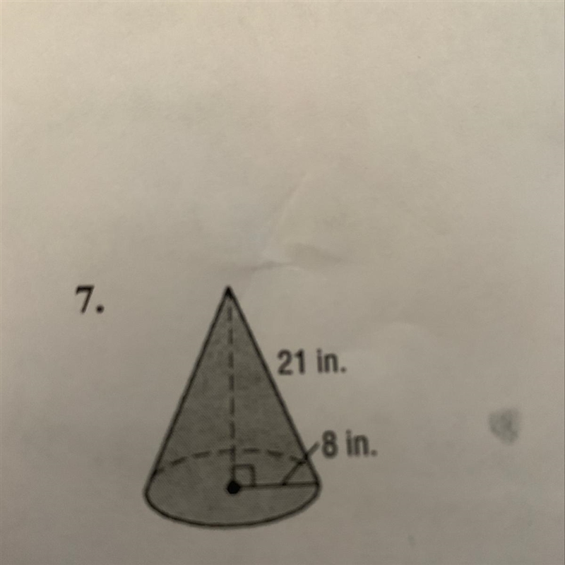 Find the lateral area and surface area of cone-example-1