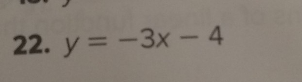 Find four solutions of each functions. Write the solutions as ordered pairs. Y= -3x-example-1