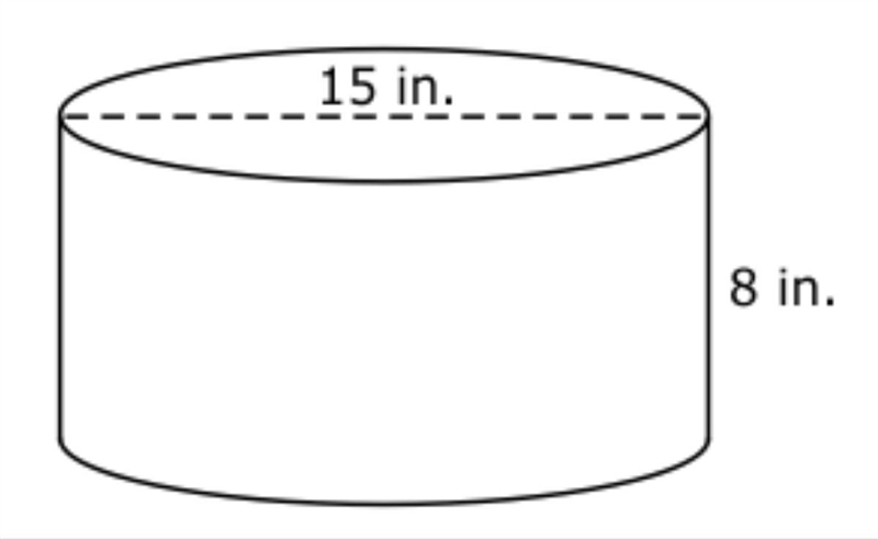 What is the approximate volume of the cylinder below?-example-1