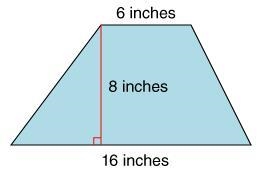 What is the area of the trapezoid? 88 in 2 128 in 2 96 in 2 48 in 2-example-1