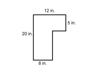 What is the area of the figure? A. 180 square inches B. 220 square inches c. 48 square-example-1