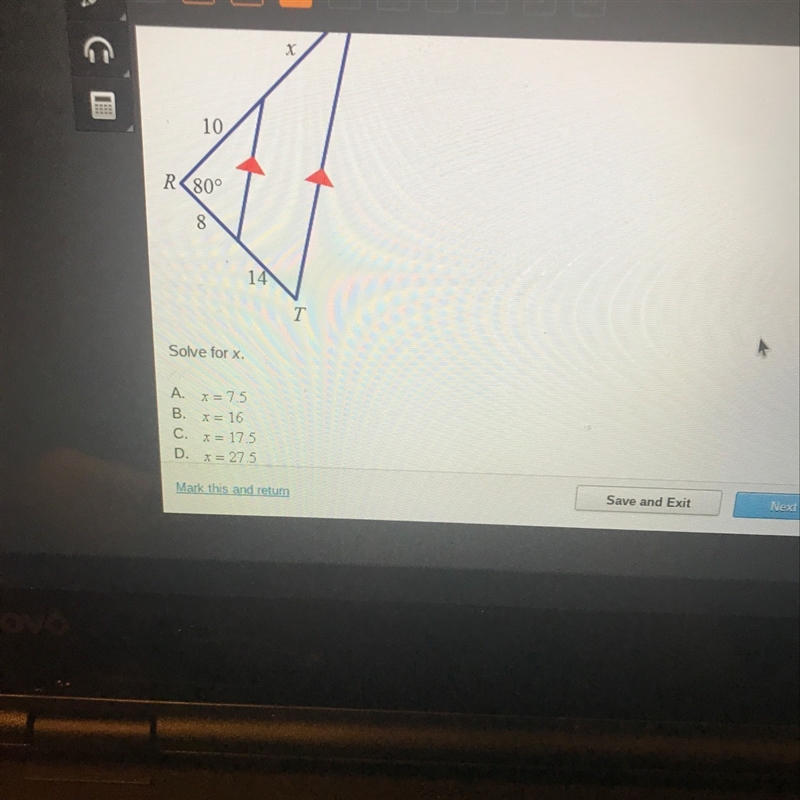 Analyze the diagram below and complete the instructions that follow solve for x-example-1