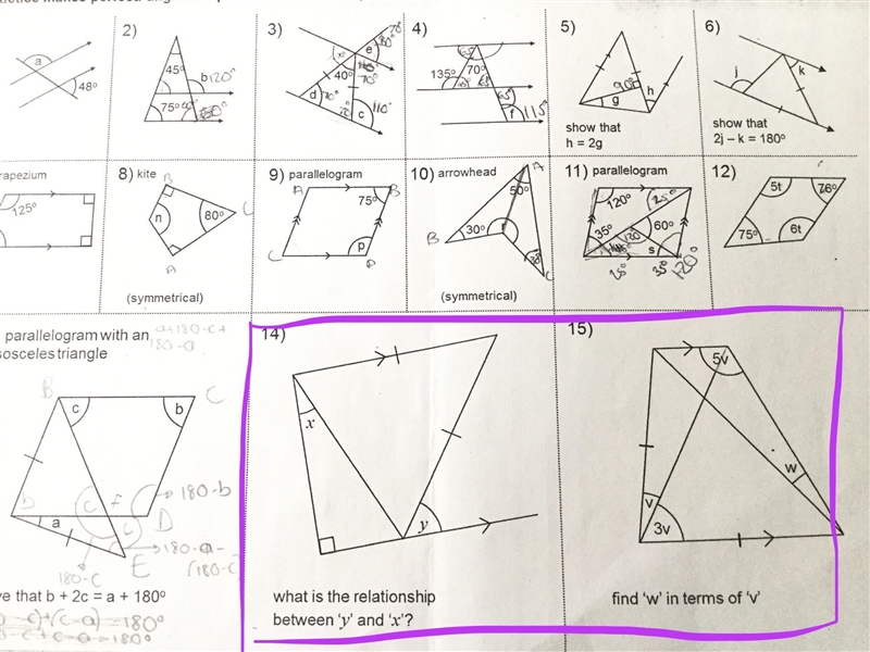 Can anyone help me out with questions 14 and 15? (i need explanations as well plz-example-1