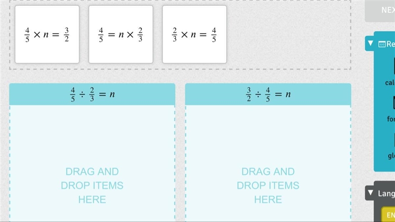 Drag each equation to its equivalent fact.-example-1