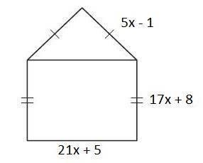 A model of a house is shown. What is the perimeter, in units, of the model? You must-example-1