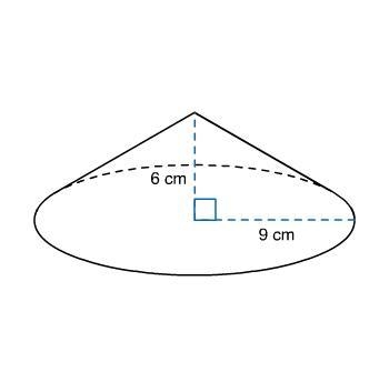 What is the exact volume of the cone? 108π cm3 162π cm3 18π cm3 486π cm3-example-1