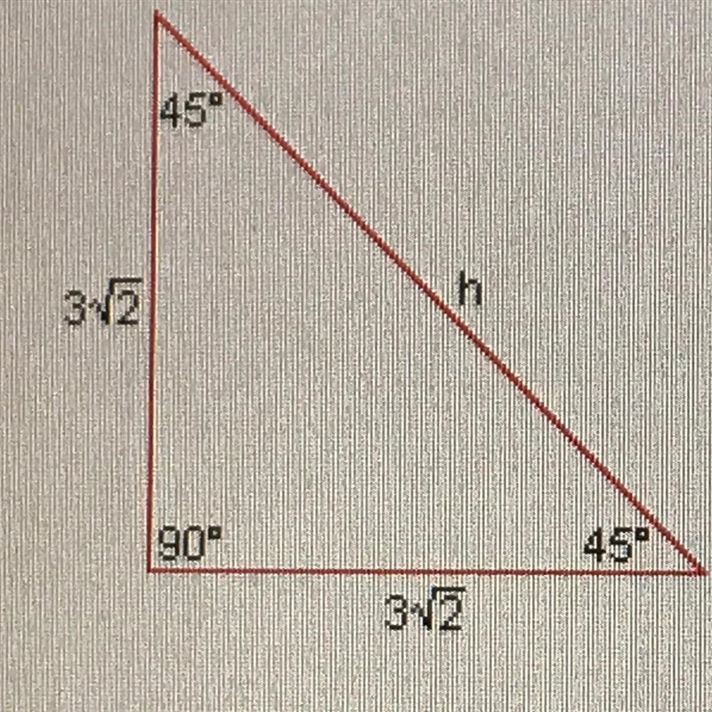 What is the length of the hypotenuse of the triangle below?-example-1