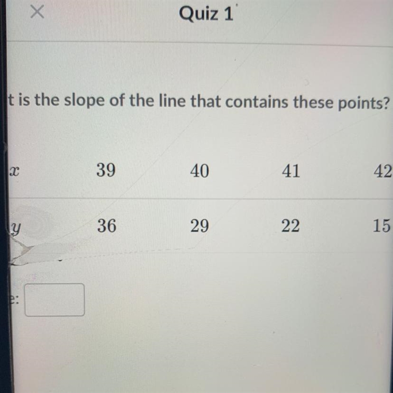 What is the slope of the line that contains these points?-example-1