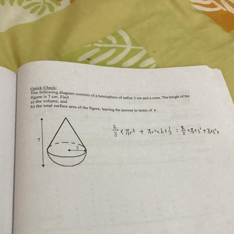 First time doing mensuration, can someone enlighten me on how to find the height of-example-1