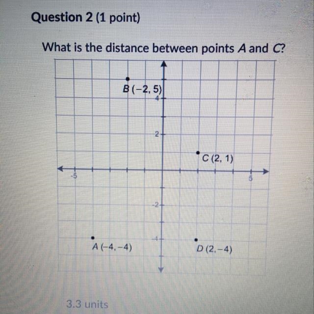 What is the distance between points A and C-example-1