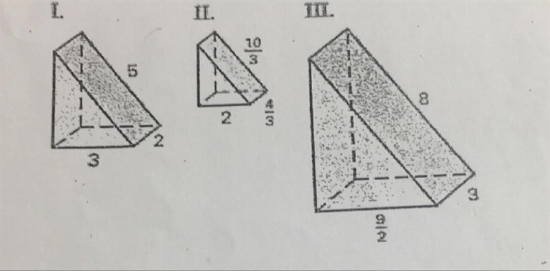 Which of the two solids below are similar ? A. I and II B. I and II C. II and II D-example-1