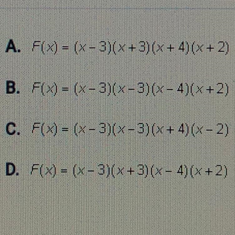 Which of the following is the correct representation of the polynomial f(x)=x^4-2x-example-1