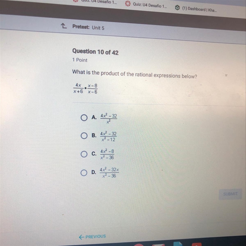 What is the product of the rational expressions below?-example-1