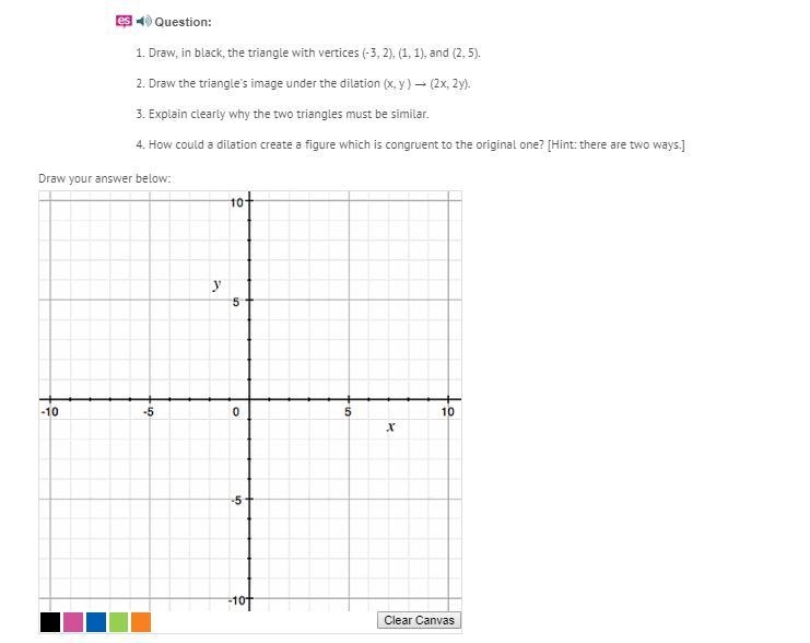 75 points to whoever does all of this for me. 1. Draw, in black, the triangle with-example-1