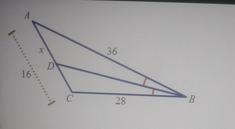 Find the value of x Α. 7 B. 9 c. 11 D. 12​-example-1