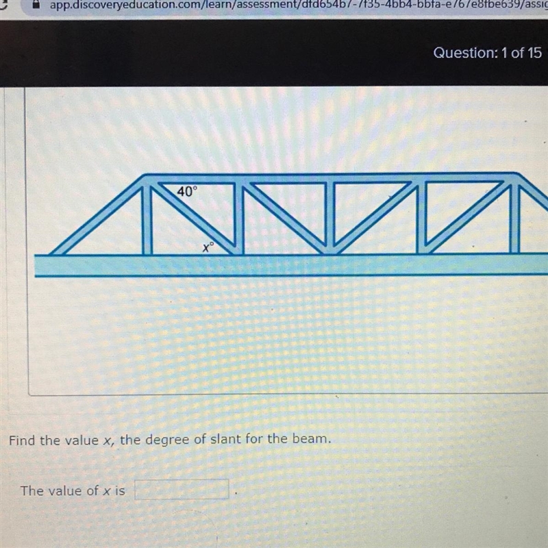 10 POINTS!!! A truss bridge is shown with two parallel horizontal beams crossed by-example-1