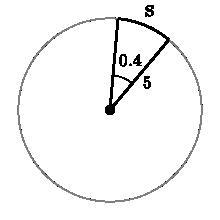 What is the length of arc S? (The angle in the figure is a central angle in radians-example-1