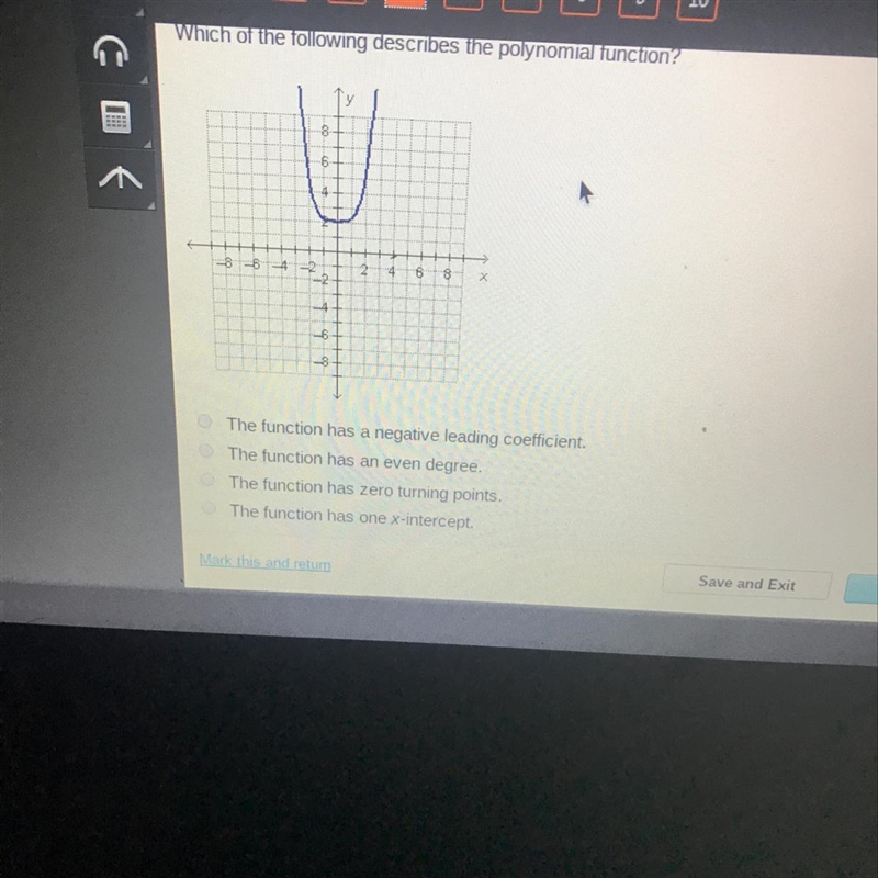 Which of the following describes the polynomial function ??? HELP-example-1