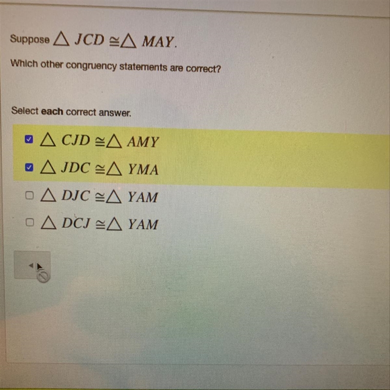 Which other congruency statements are true?-example-1