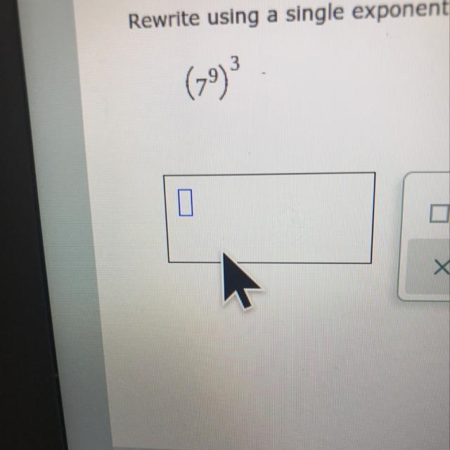 Rewrite using a single exponent-example-1