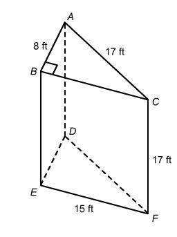 What is the area of the two-dimensional cross section that is parallel to face ABC-example-1