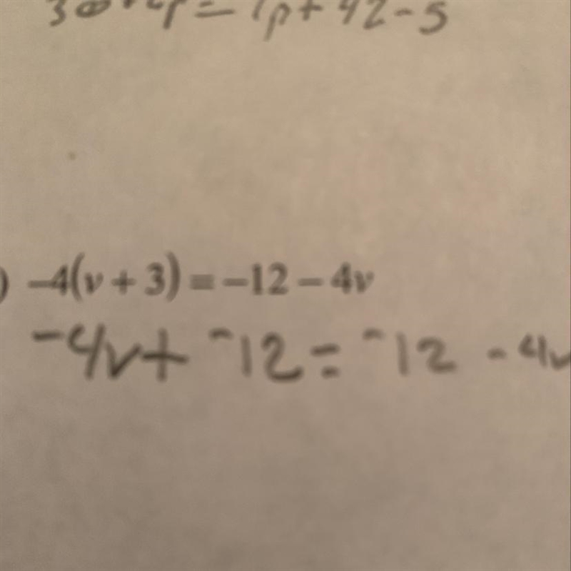 -4v+-12=-12-4v simplified-example-1