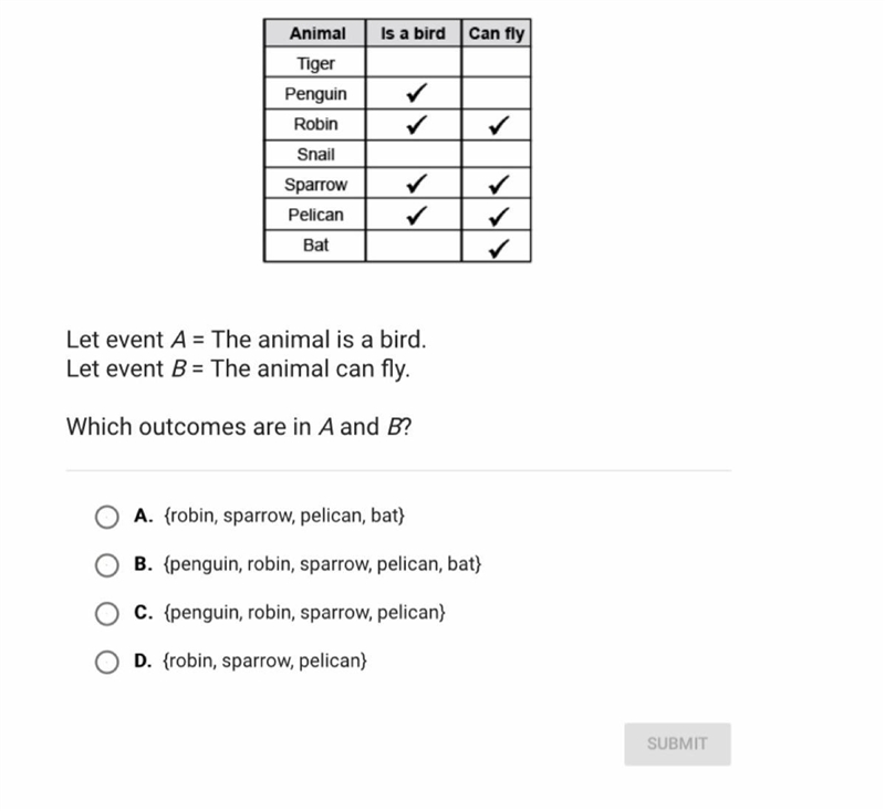 What outcomes are in A and B?-example-1