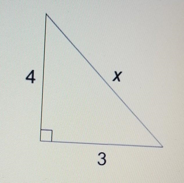 What is the value of x a. 25 b. 12 c. 7 d. 5​-example-1