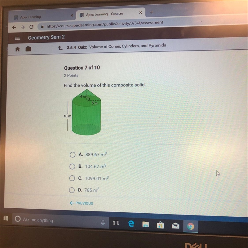 Find the volume of this composite solid-example-1