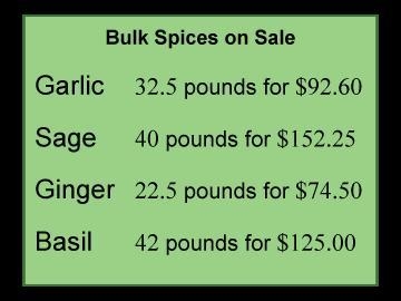 Harper is buying bulk spices for her restaurant. She is shopping for the best deal-example-1