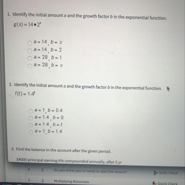 Please help with 1 and 2-example-1