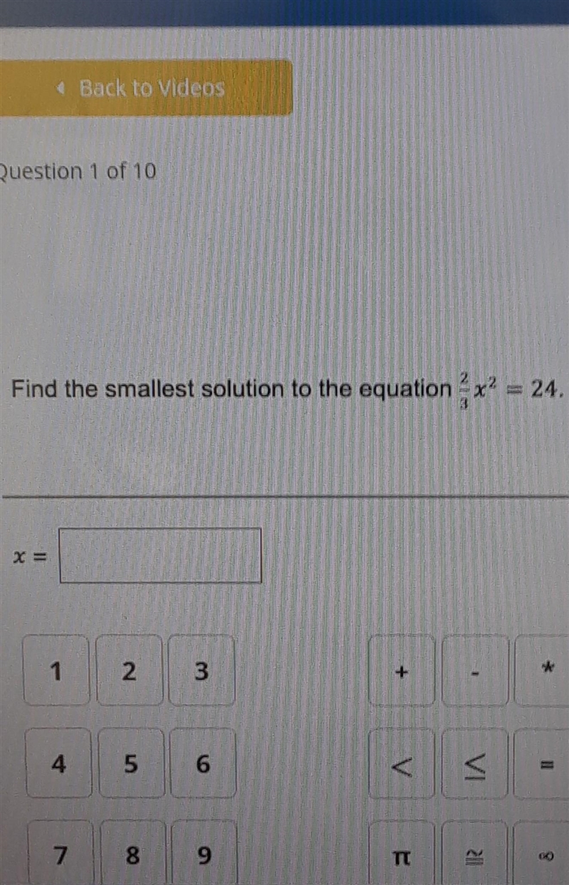 What is the smallest solution to this equation?​-example-1