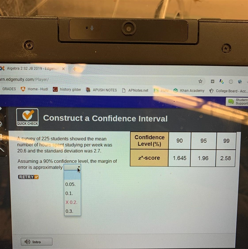 Assuming a 90% confidence level, the margin of error is approximately?-example-1