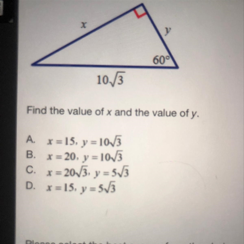 Find the value of x and the value of y.-example-1