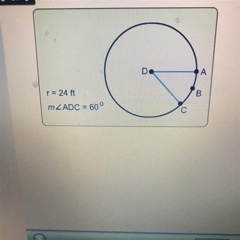 Help me pls ASAP! What is the length of ABC in terms of pi? A) 4 pi ft B) 8 pi ft-example-1