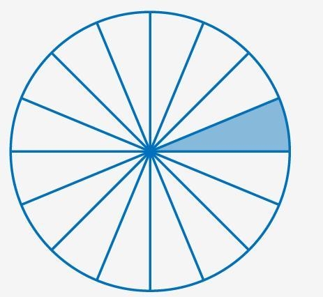 Circle A has been dissected into 16 congruent sectors. The base of one sector is 1.95 units-example-1