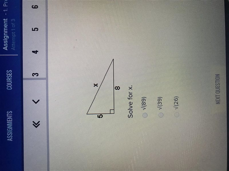 What would X= to? (89) (39) (26)-example-1