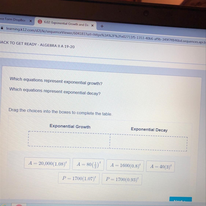 Which equations represent exponential growth?-example-1