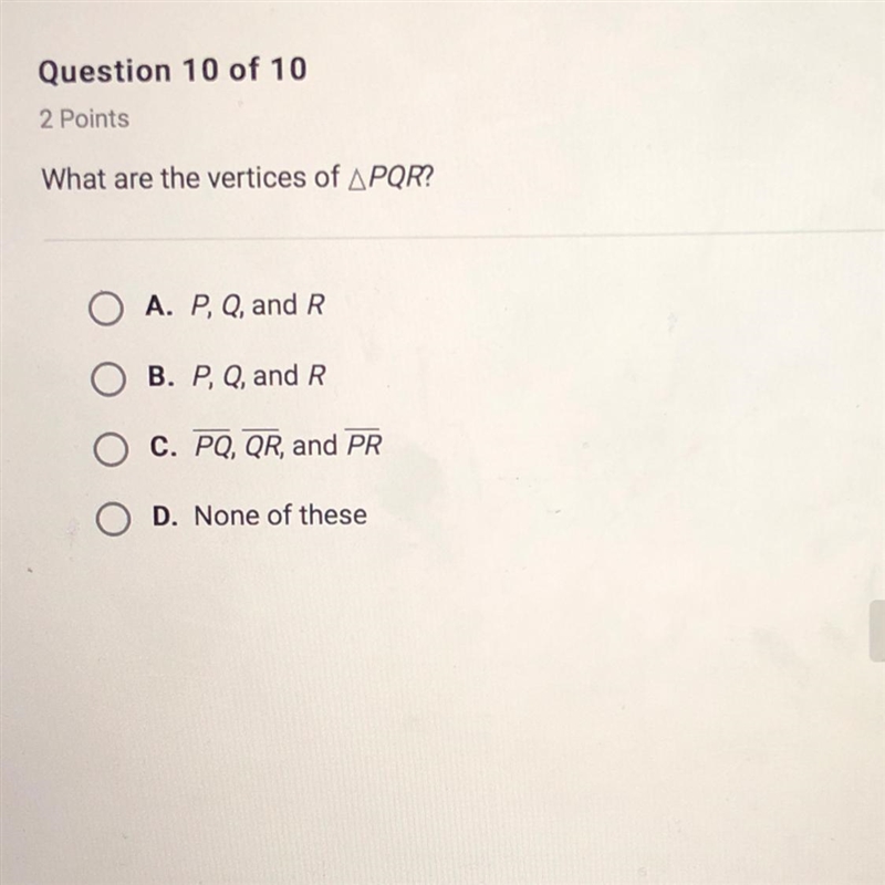 What are the verticies of PQR-example-1