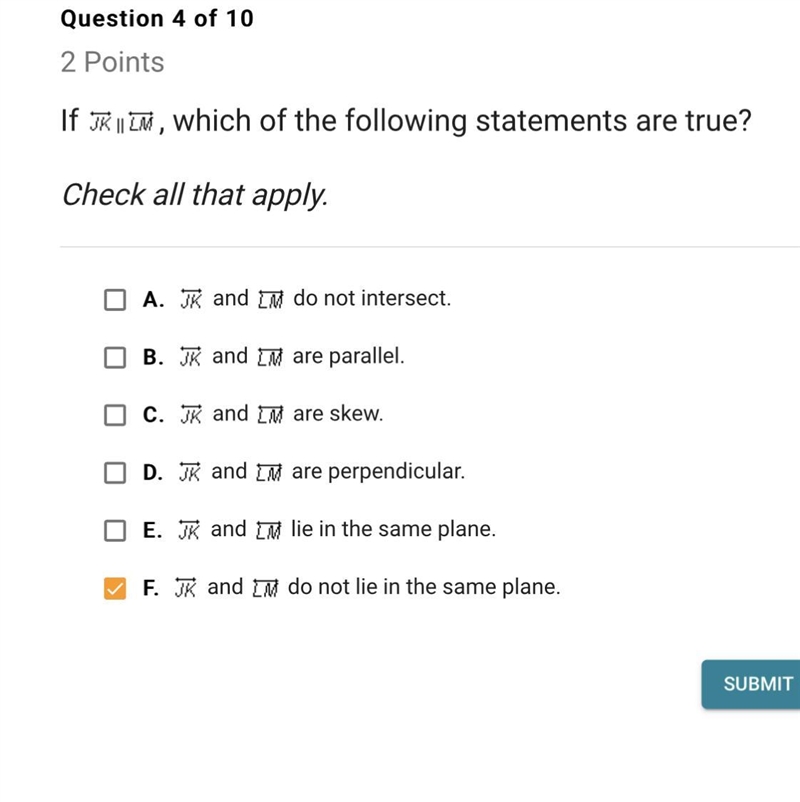 Which statements is true-example-1