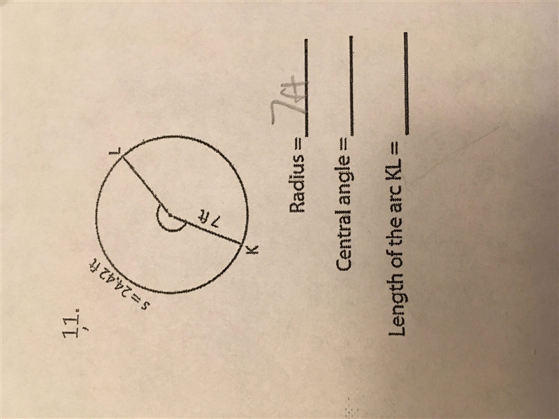 How do I get the Central angle?-example-1